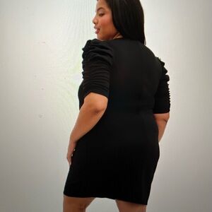 Torrid Mini Textured Knit Puff sleeve dress